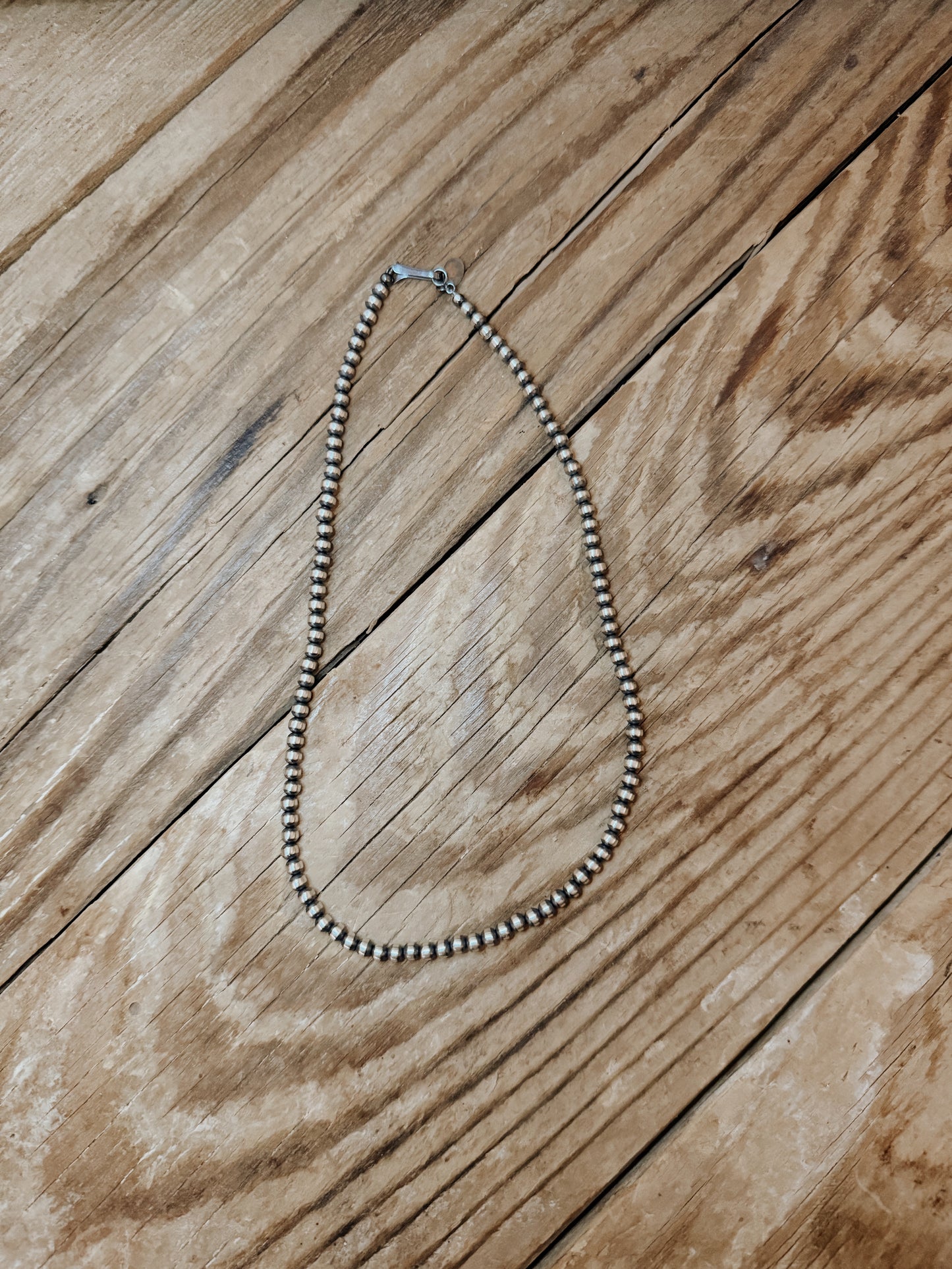 Navajo Sterling Silver Pearls 4mm (16in)