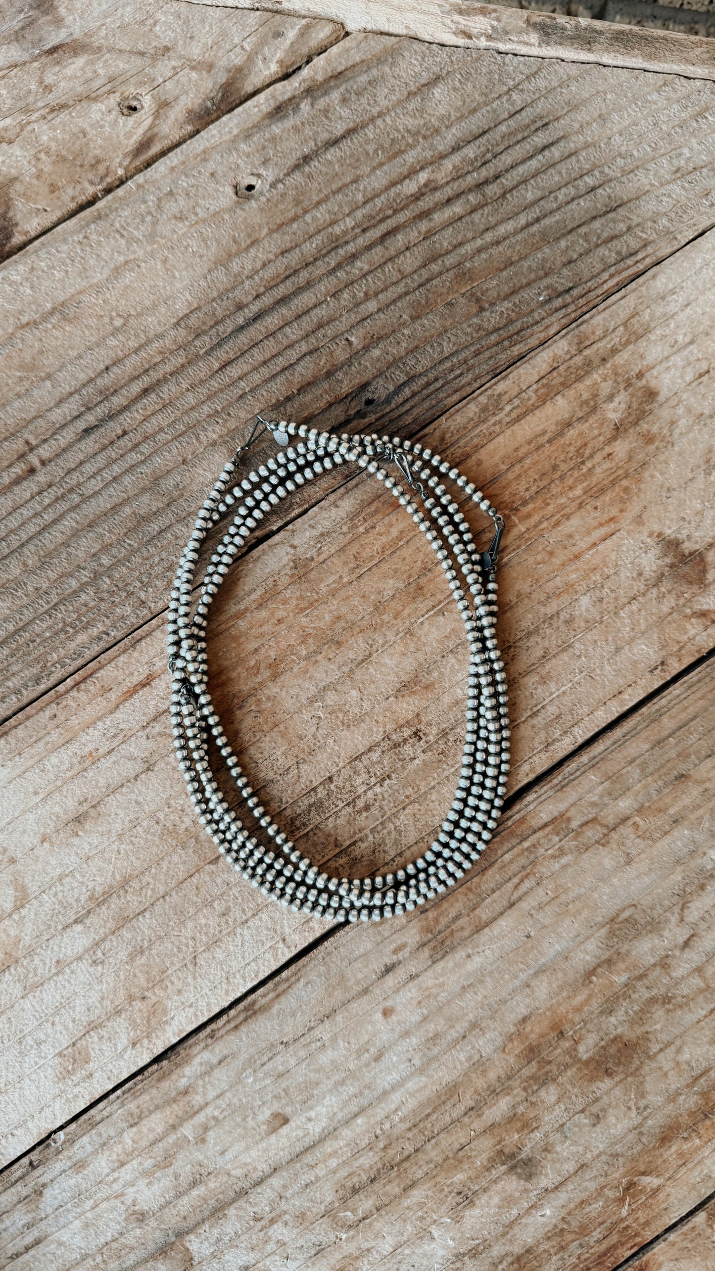 Navajo Sterling Silver Pearls 4mm (16in)