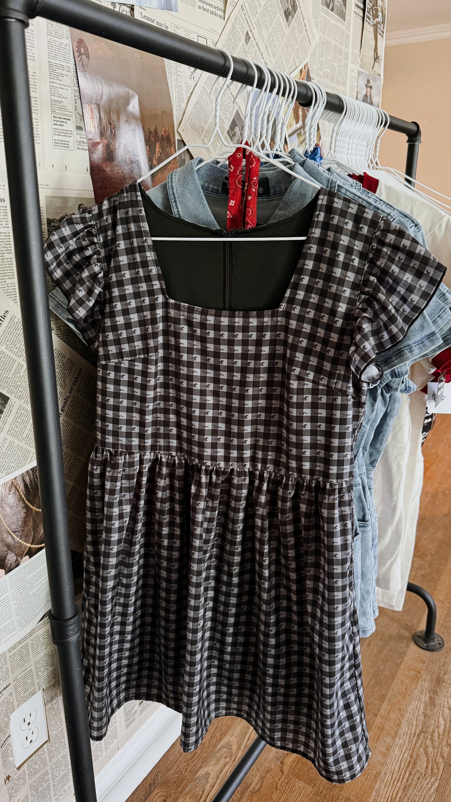 Mustang Gingham Dress