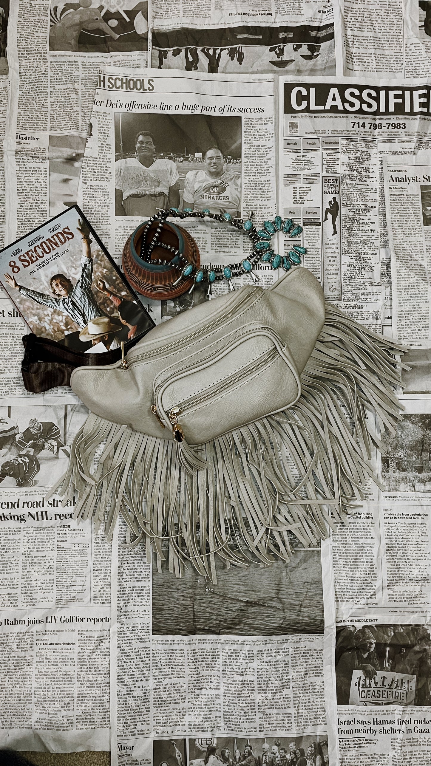 The Fringe Fanny Off White