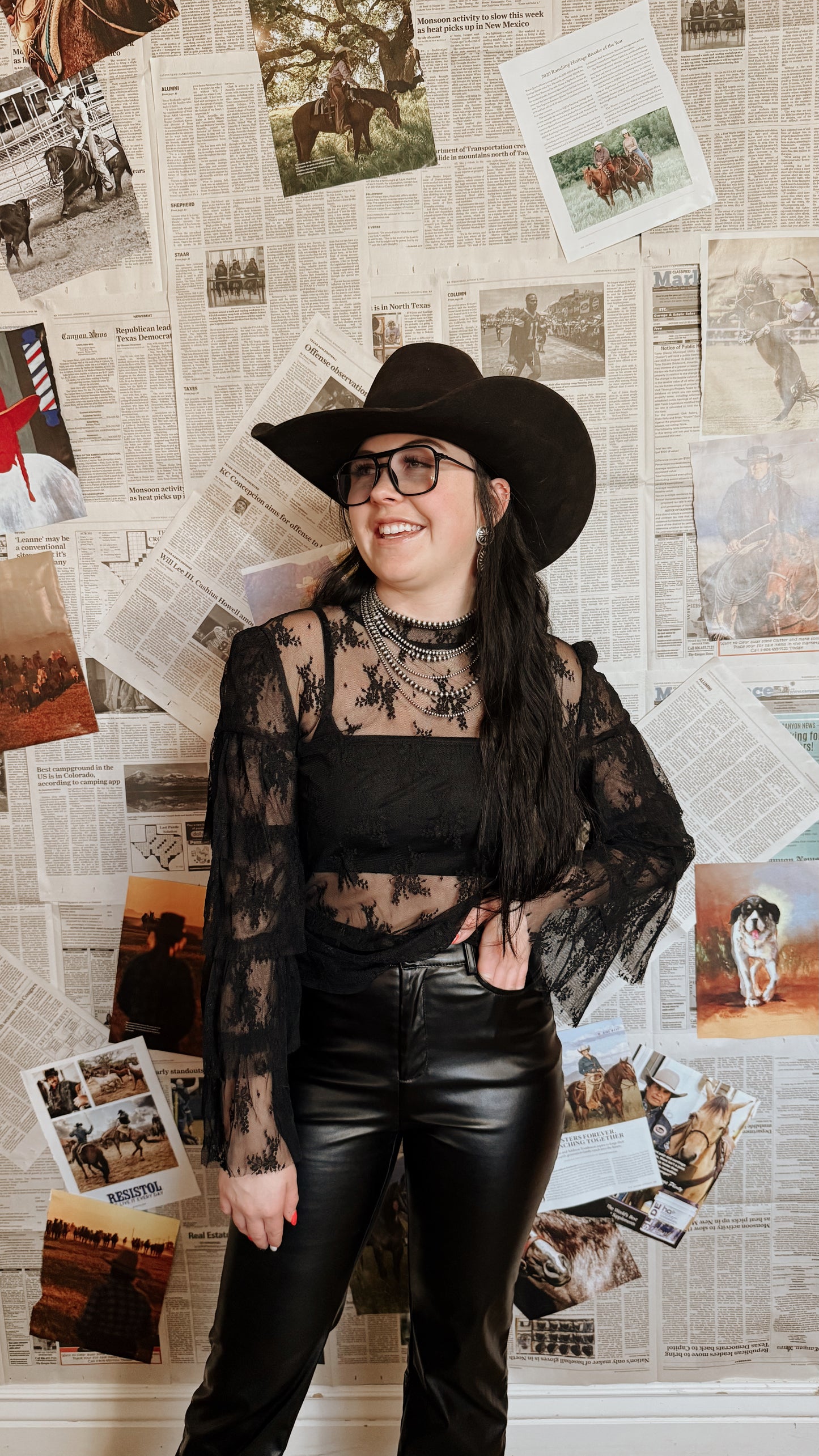 Vegas Ruffle Lace Top