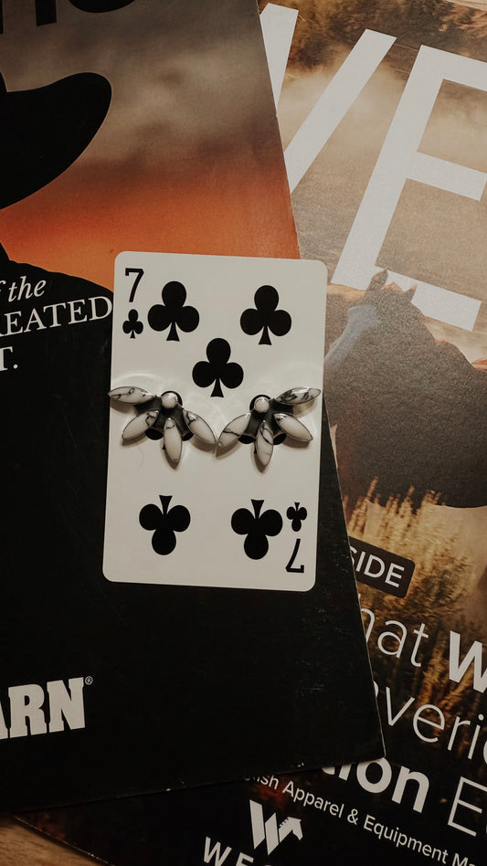 Desert Blossom Studs (Howlite)