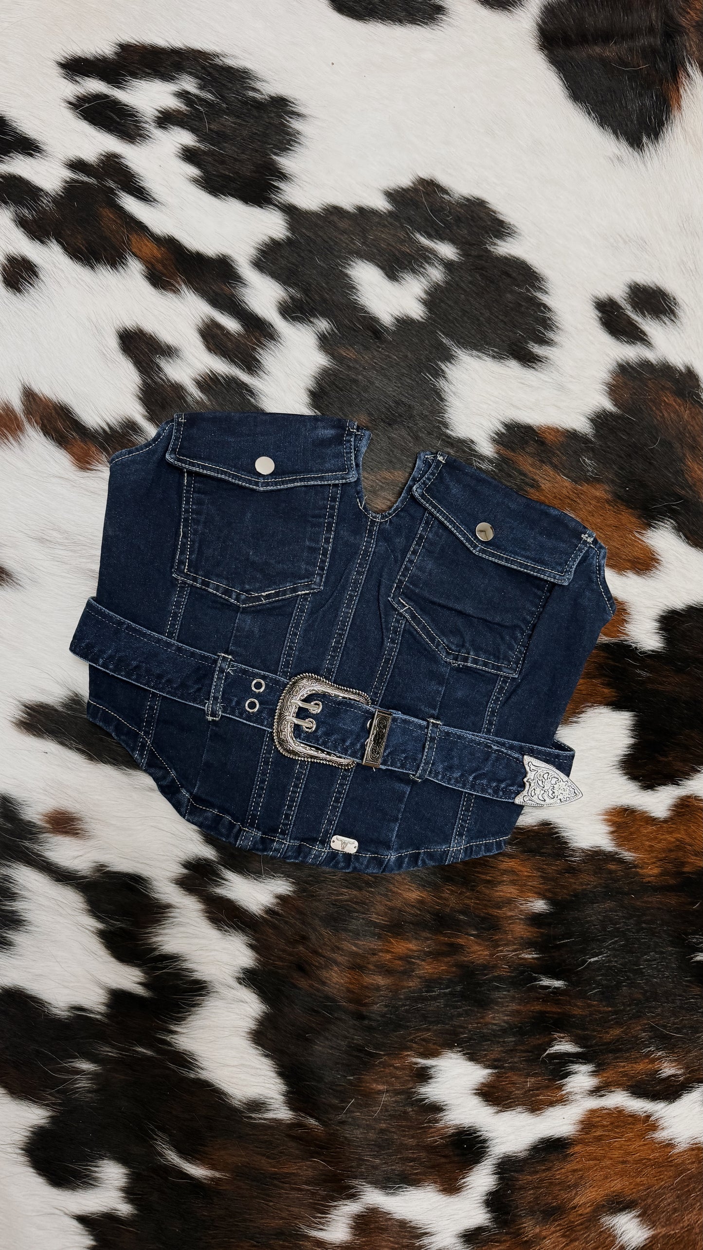 The Buckle Bunny Denim Top