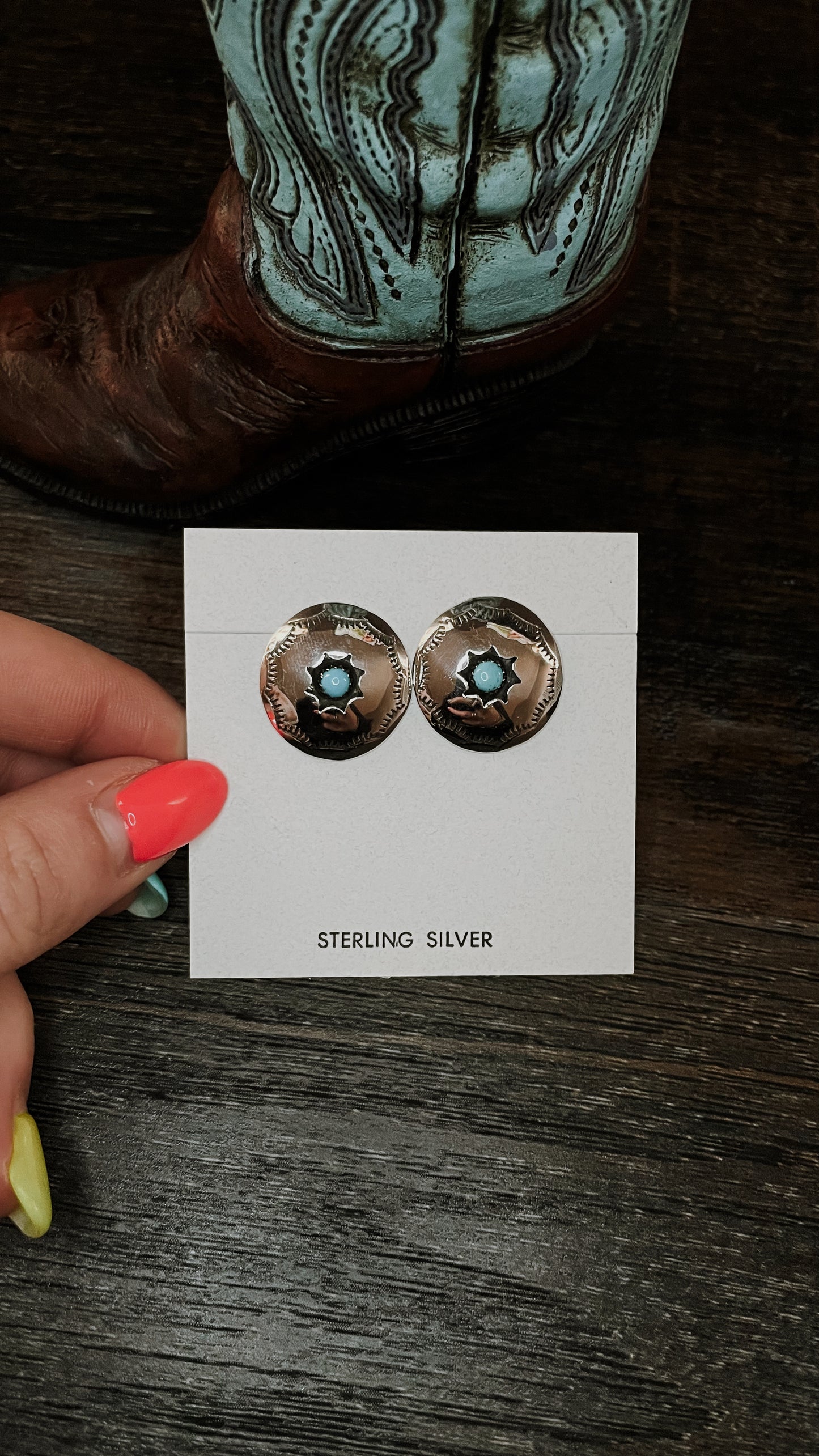 Silver Turquoise Studs