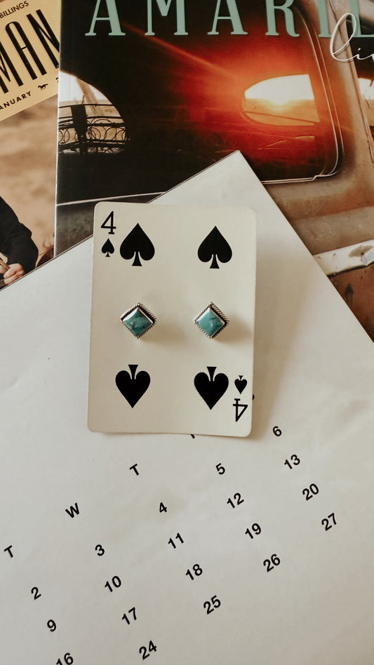 Dusty Trails Studs (Turquoise)