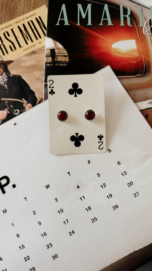 Cowgirl's Gem Studs (Red Jasper)