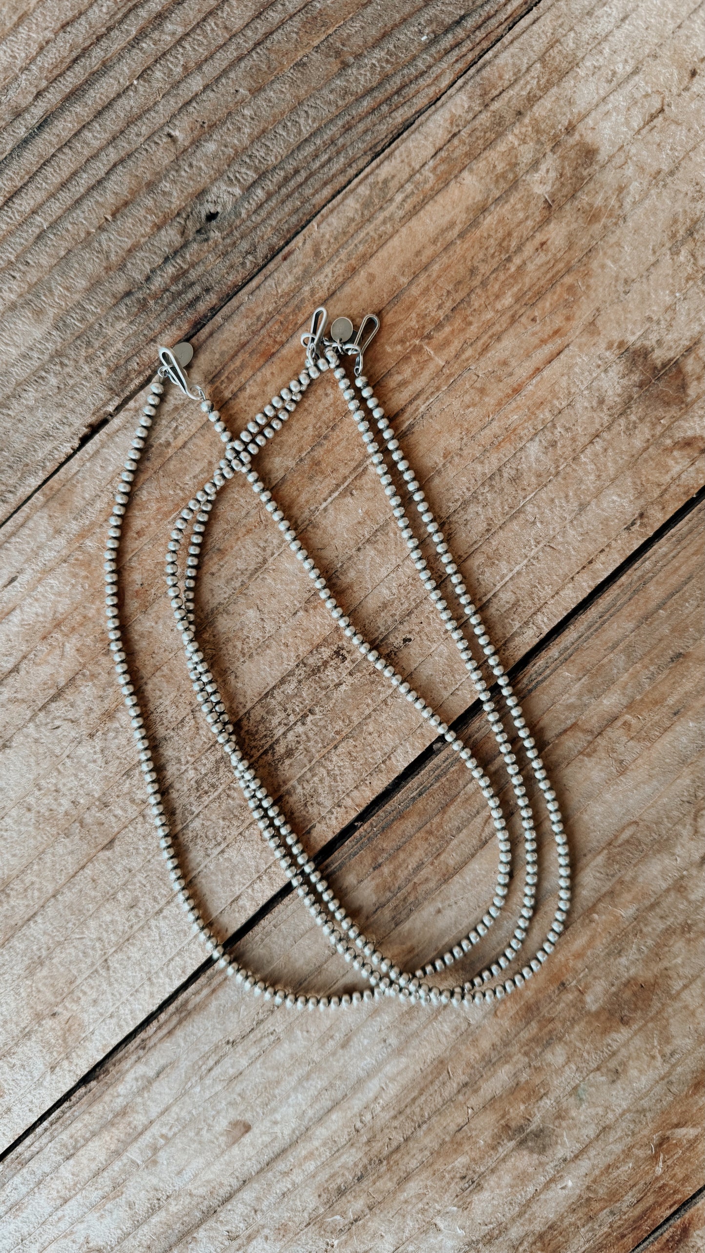 Navajo Sterling Silver Pearls 3mm (16in)