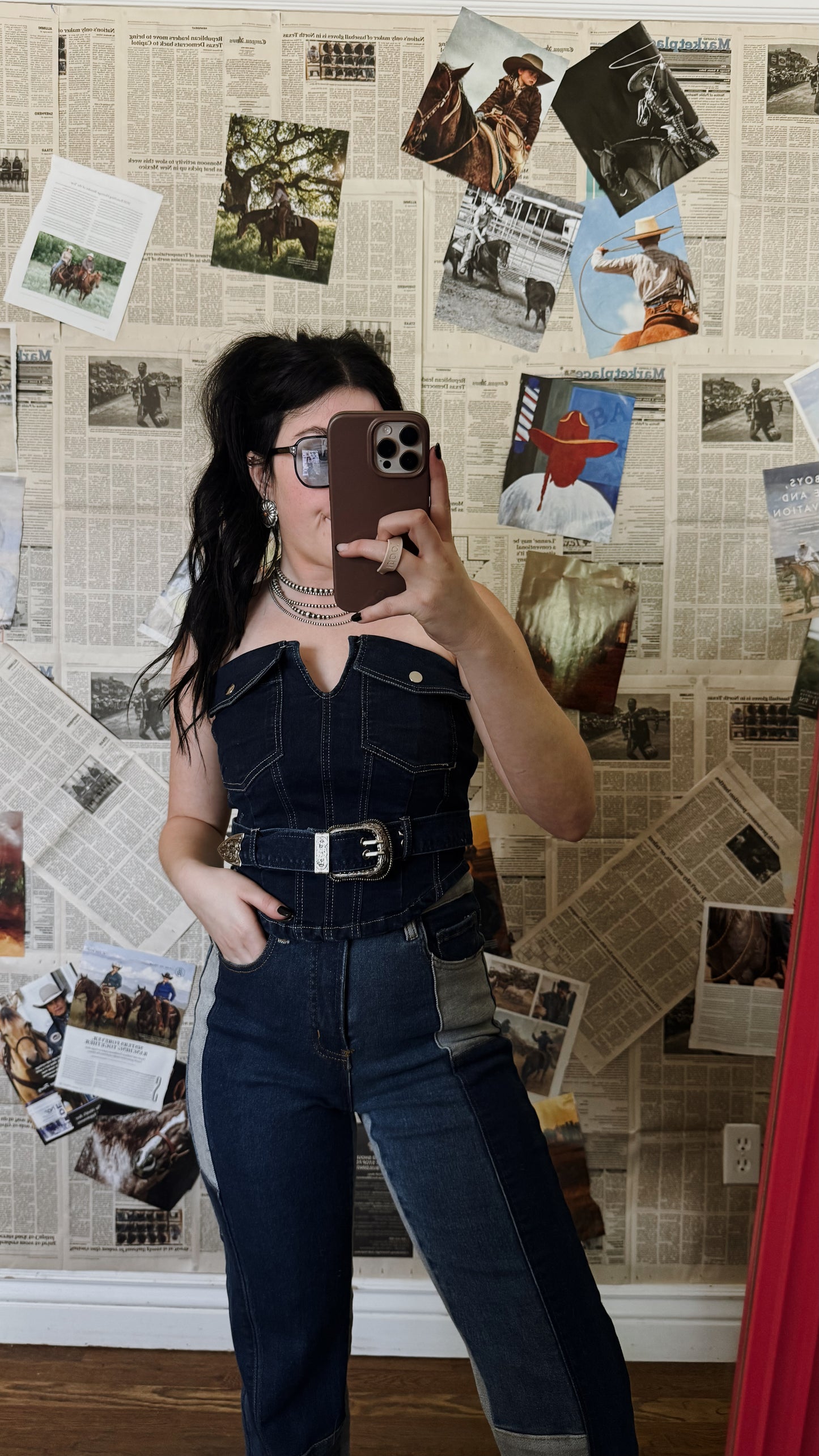 The Buckle Bunny Denim Top