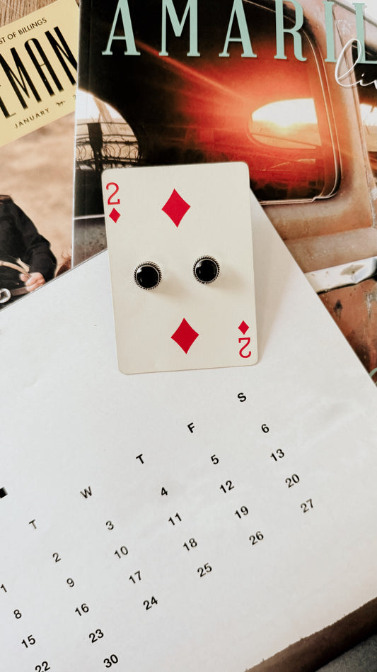 Cowgirl's Gem Studs (Black Onyx)