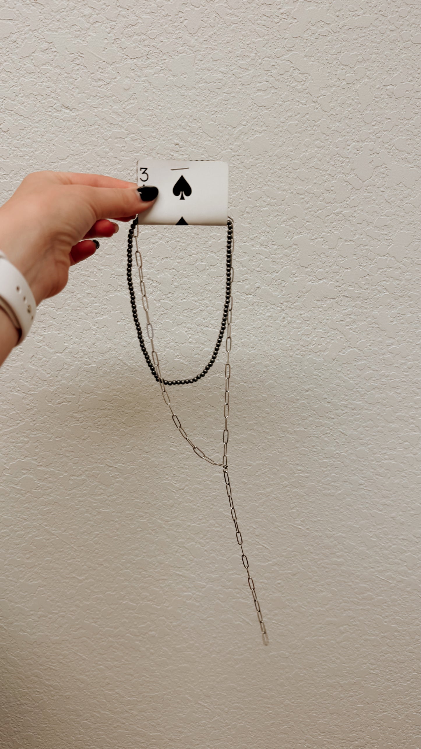 Silver Layered Lariat Necklace