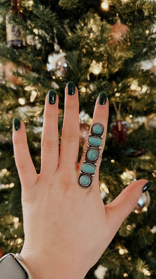 Turquoise Line Ring