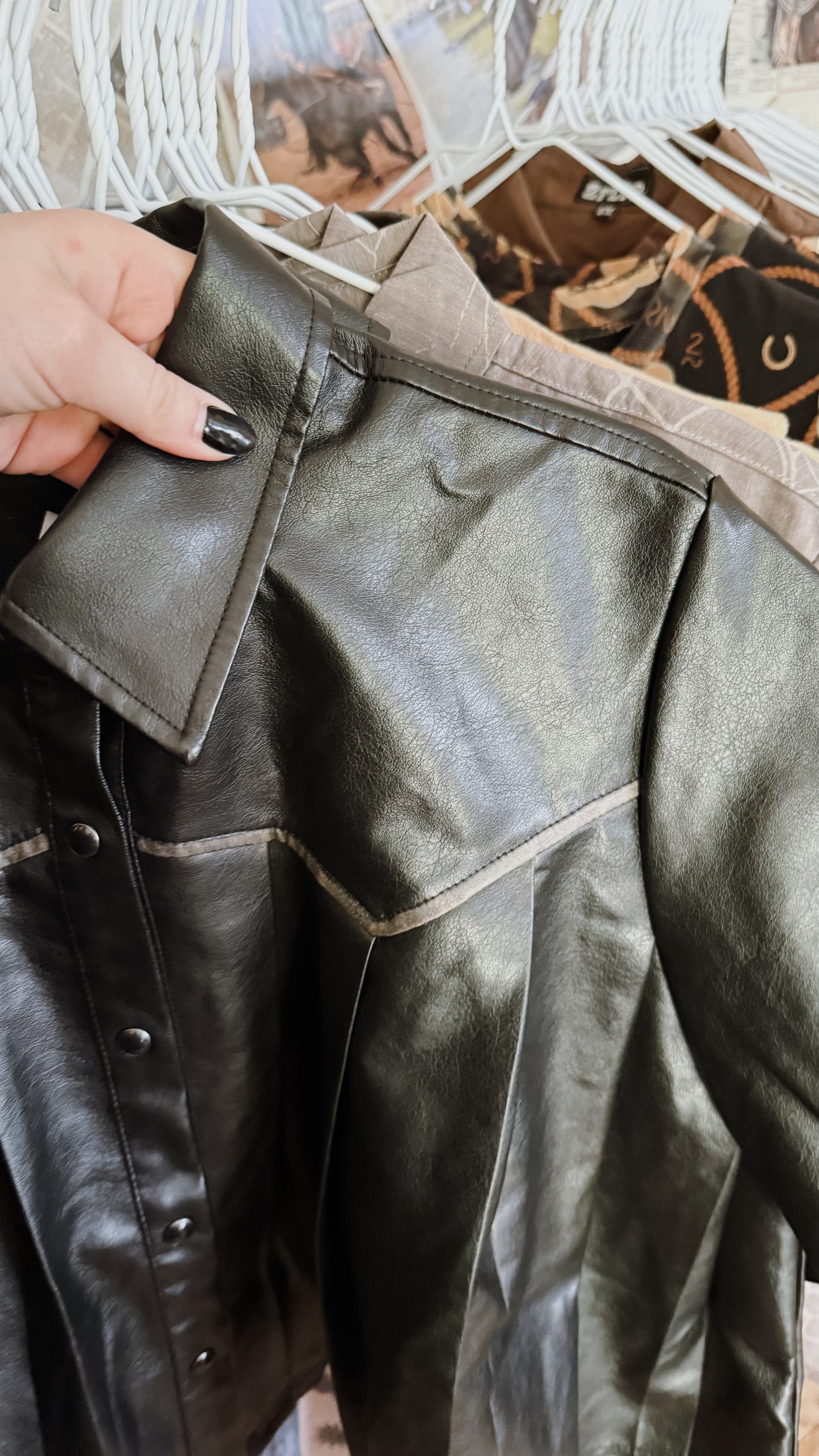 The Bronc Rider Pearl Snap (Black)